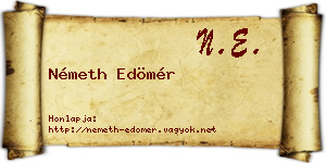 Németh Edömér névjegykártya
